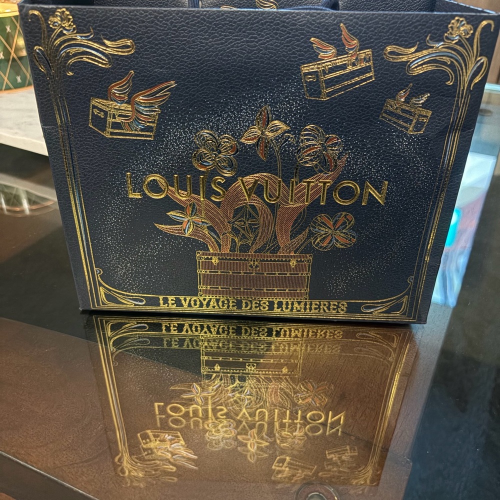 Louis Vuitton Black and Gold Floral Bag